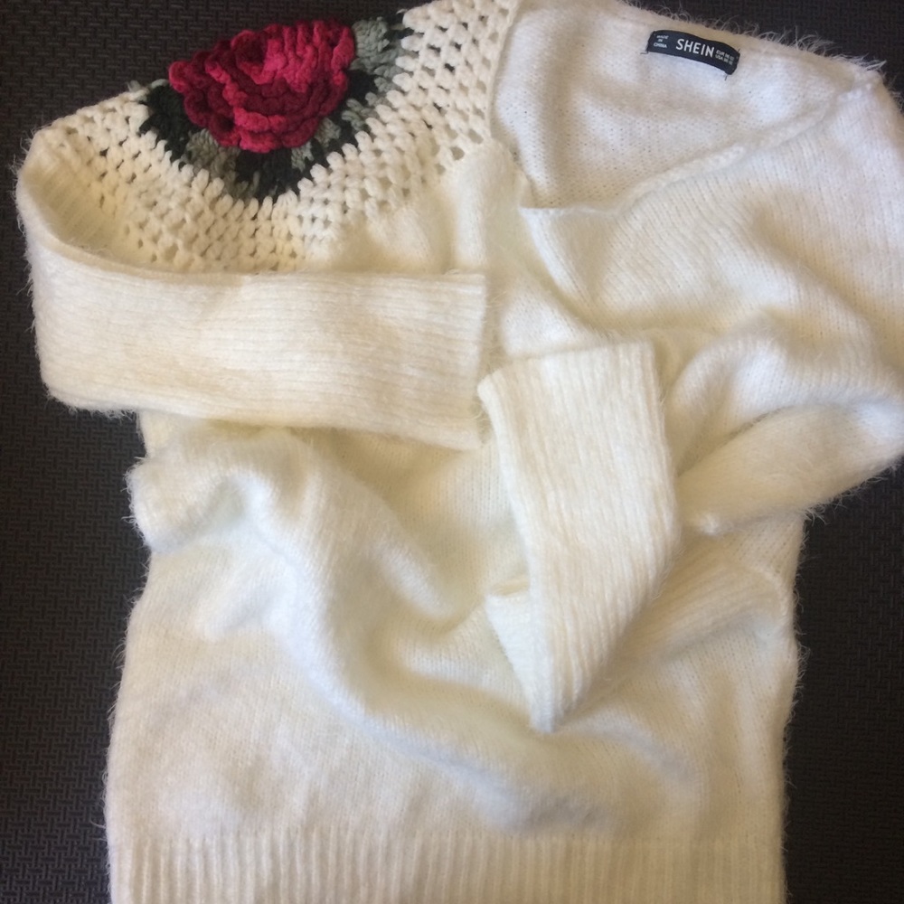 Shein | Flower Crochet Sweater